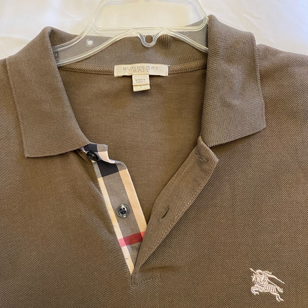 Burberry Men’s Large Brown Polo Shirt